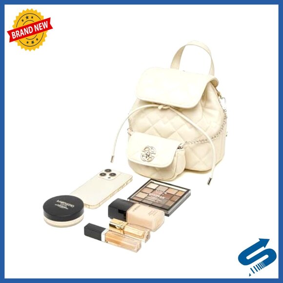 Genuine Leather Mini Backpack Set with Detachable Chain Pouch main image 5